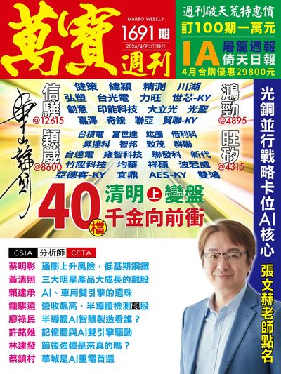 万宝周刊 2026/04/09 [第1691期]:清明上变盘 40档千金向前冲